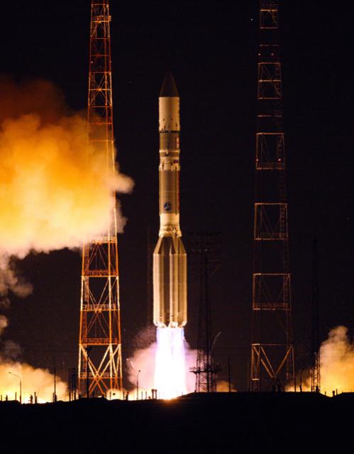 Russian Rocket Launches TV Satellite